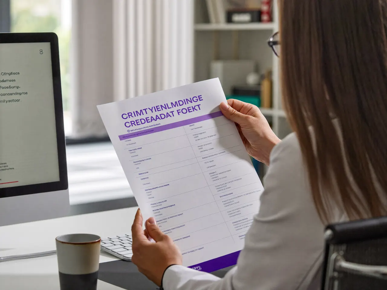 Provider reviewing a credentialing application checklist